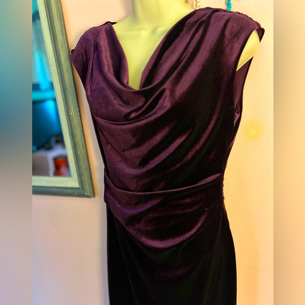 Molly Bracken Velvet Cowl Dress